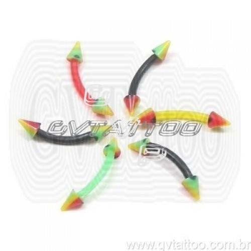 Microbell Curvo Haste Preta Spike Cor Jamaica 